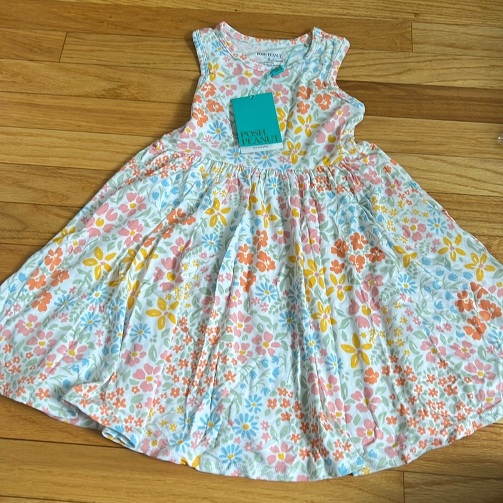 Posh peanut racerback basic twirl dress